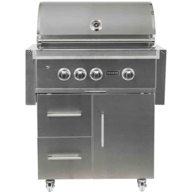 Coyote 30 Inch Freestanding Grill with 2 Infinity Burners™, RapidSear™ Infrared Burner, 700 sq. in. Cooking Surface, Rotisserie and Smoker Box C2SL30NG-FS - Scratch & Dent (Minor)