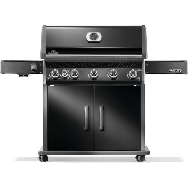 NAPOLEON Rogue PRO 625 Series Black 5-Burner Infrared Natural Gas Grill 1-Side Burner RP625SIB - Open Box