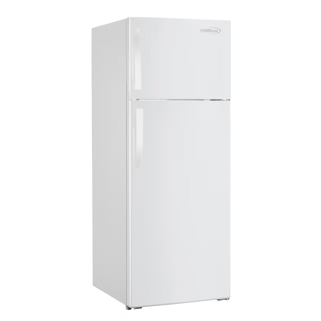 Premium Levella 10.0-cu ft Counter-Depth 23.7-in Wide Top-Freezer Refrigerator in White PRN10150HW - Scratch & Dent (Major)