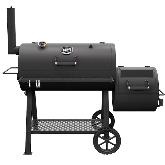 Oklahoma Joe's Highland 879-Sq. in Black Horizontal Charcoal Smoker 22521695 - 24203001 - Certified Refurbished