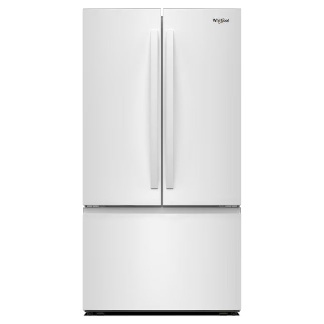 Whirlpool 36 in. 31 cu. ft. Standard Depth French Door Refrigerator in White with Interior Water Dispenser WRFF3336SW - Scratch & Dent (Moderate)