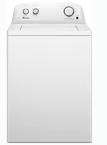 Amana 27 Inch 3.5 cu. ft. Top Load Washer with 9 Wash Cycles, 700 RPM, Automatic Temperature Control, Late Lid Lock and Delicate Cycle NTW4605EW - Certified Refurbished