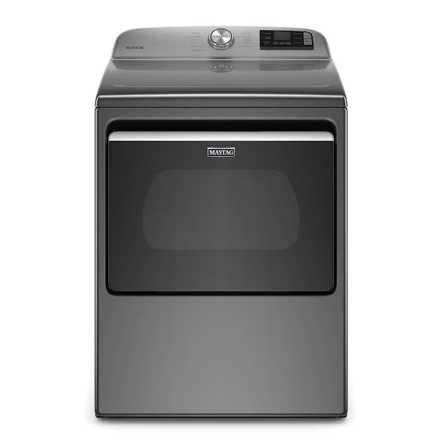 Maytag 5.2 cu. ft. Pet Pro Top Load Washer in Midnight Steel with Agitator, Extra Power and Sanitize Cycle with Oxi MTW7205RF - Open Box and Maytag 7.4 cu. ft. Smart Top Load Electric Dryer with Extra Power 16271 - MED6230HC - New in Box