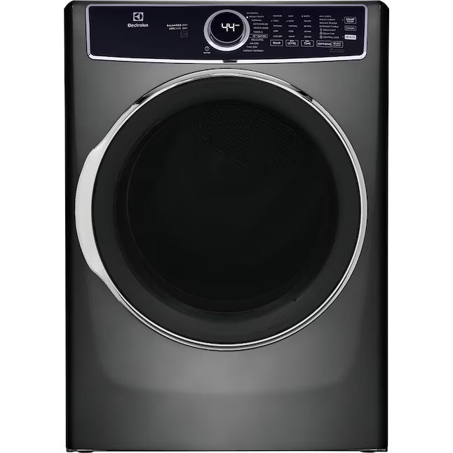 Electrolux Titanium Front Load 600 Series 4.5 Cu. Ft. Washer with Smartboost ELFW7637AT - Scratch & Dent (Moderate) and Electrolux 8 cu. ft. vented Front Load Stackable 600 Series Electric Dryer with LuxCare Dry 16248 - ELFE7637AT - Scratch & Dent (Minor)