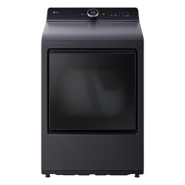 LG  5.5 Cu. Ft. High Efficiency Smart Top Load Washer with EasyUnload WT8600CB - Scratch & Dent (Minor) and LG 7.3 cu. ft. Ultra Large Capacity Rear Control Electric Dryer with LG EasyLoad™ Door and TurboSteam™ DLEX8600BE - Scratch & Dent (Minor)