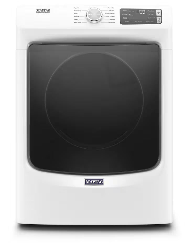 Maytag Stackable 7.3 cu. ft. Front Load Steam Gas Dryer with Extra Power and Quick Dry Cycle 31133SD162 - MGD6630HW - Scratch & Dent (Moderate)