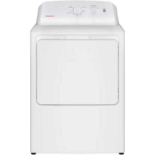 Hotpoint 6.2 cu. ft. Capacity Electric Dryer with Up To 120 ft. Venting and Shallow Depth GE99235 - HTX26EASWWW - New in Box