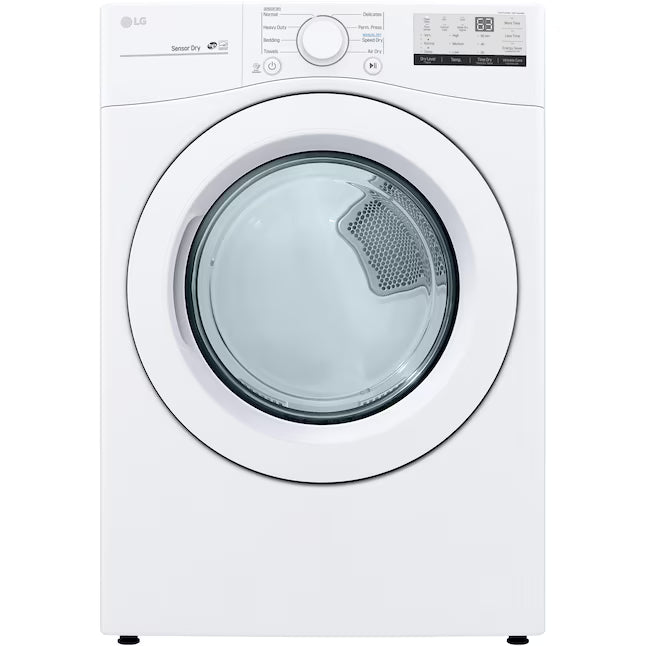 LG TurboWash 4.3 Cu. Ft. 12-Cycle High-Efficiency Steam Front-Loading Washer WM3570HWA - Scratch & Dent (Moderate) and LG 7.4 cu. ft. ENERGY STAR Electric Vented Dryer with Sensor Dry and SmartThinQ Technology 15036 - DLE3400W - Scratch & Dent (Minor)
