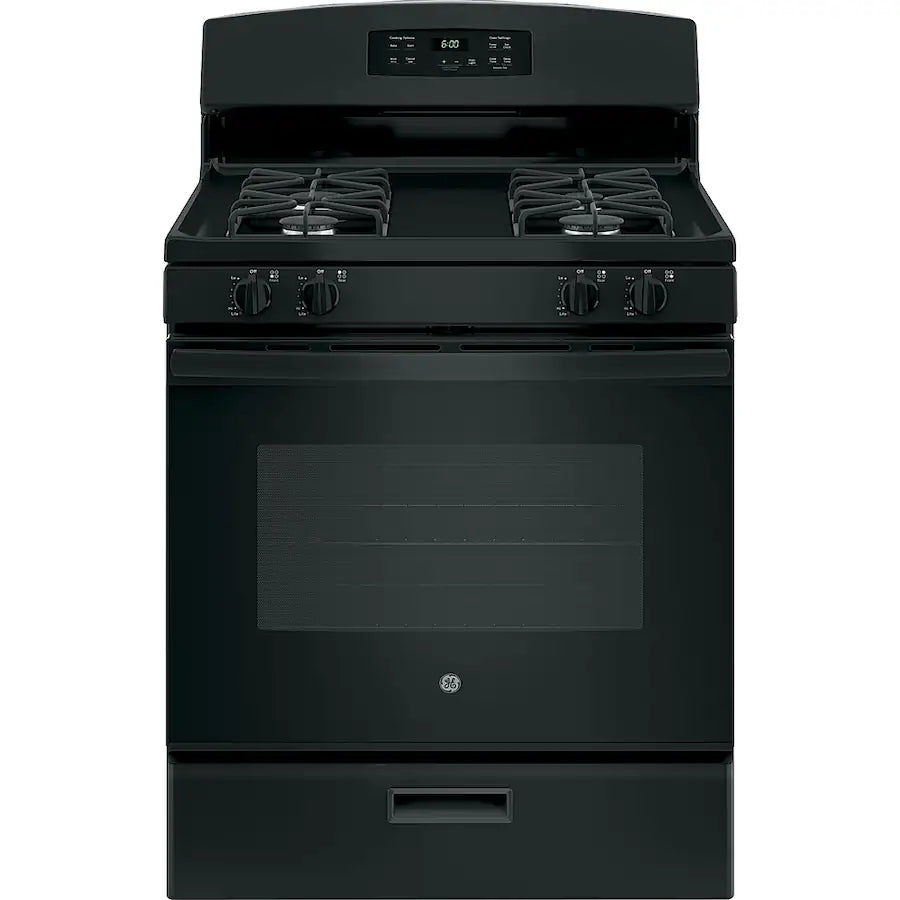 Pictures of GE® 30" Free-Standing Gas Range in Black GE9881 - JGBS60DEKBB - New In Box - Neu Appliance Outlet - Discount Appliance Outlet in Austin, Tx
