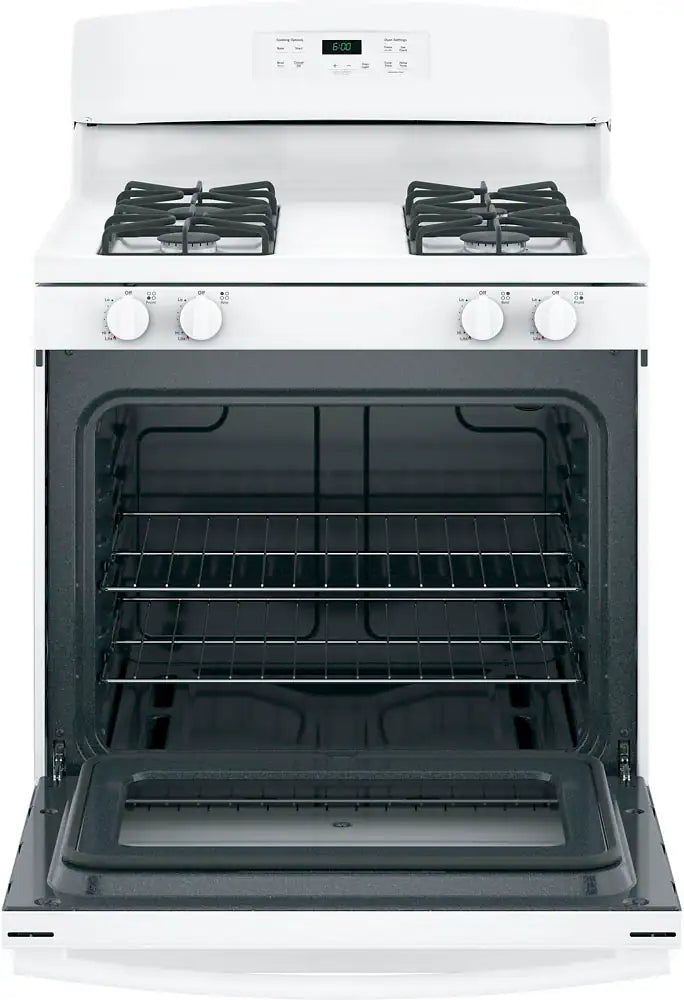 Pictures of GE® 30" Free-Standing Gas Range in White GE9879 - JGBS60DEKWW - New In Box - Neu Appliance Outlet - Discount Appliance Outlet in Austin, Tx