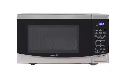 Avanti 0.9 cu. ft. 19 in. W Countertop Microwave in Stainless Steel 251317SD1274 - MT09V3S - Scratch & Dent (Minor)