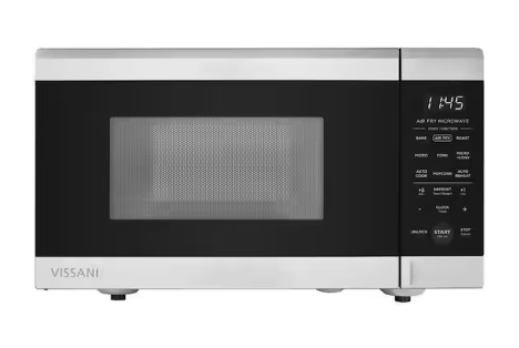 Vissani 19 in. 0.9 cu. ft. 900-Watt Countertop Microwave Oven in Stainless Steel with Convection and Air Fry SA318 - VSCMAF09S2A09A - Open Box