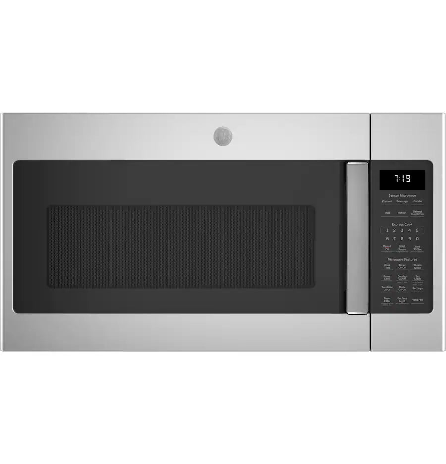 GE Over-The-Range Sensor 1.9 Cu. Ft. Microwave Oven with Filter Indication Light and Steam Clean 25133SD558 - JVM7195SKSS - Open Box