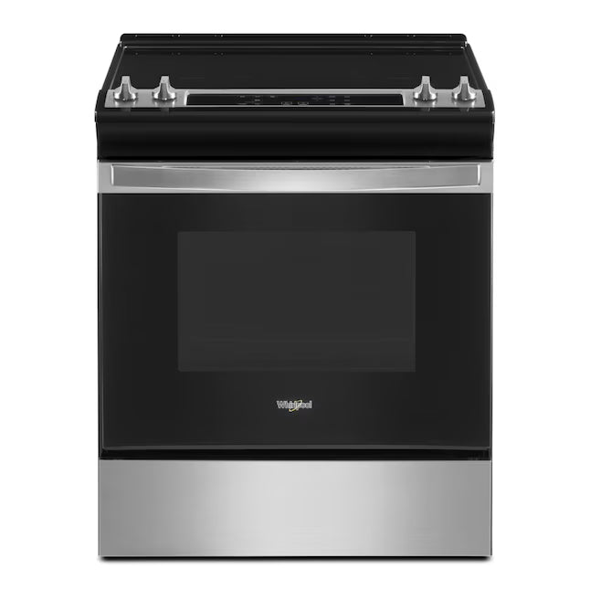 Whirlpool 4.8 cu. ft. 4 Burner Element Single Oven Electric Range in Stainless Steel 22136SD247 - WEE515S0LZ - Scratch & Dent (Minor)