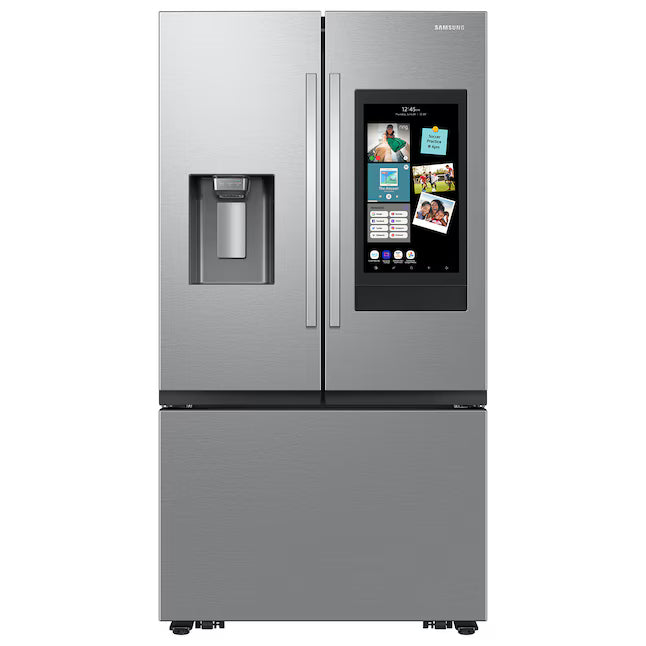 Samsung Stainless Steel 30 cu. ft. Mega Capacity 3-Door French Door Refrigerator with Family Hub™  RF32CG5900SRAA - Scratch & Dent (Major)
