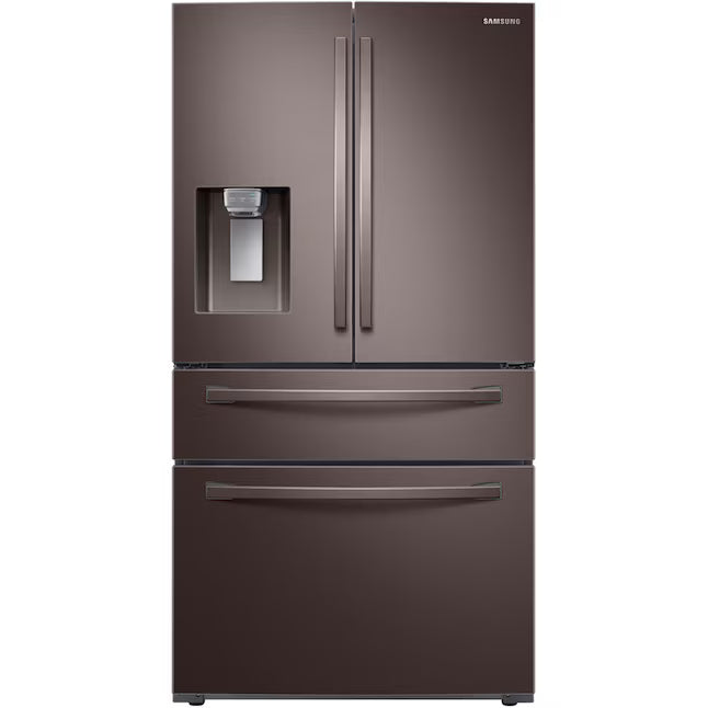 Samsung 22.6 Cu. Ft. 4-Door French Door Counter Depth Refrigerator in Tuscan Stainless Steel RF24R7201DT - Scratch & Dent (Minor)