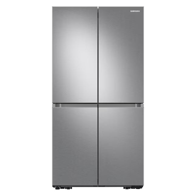 Samsung Counter-Depth 22.9-cu ft 4 -Door ENERGY STAR Certified Smart Compatible French Door Refrigerator with Dual Ice Maker in Fingerprint Resistant Stainless Steel RF23A9071SR - Scratch & Dent (Major)