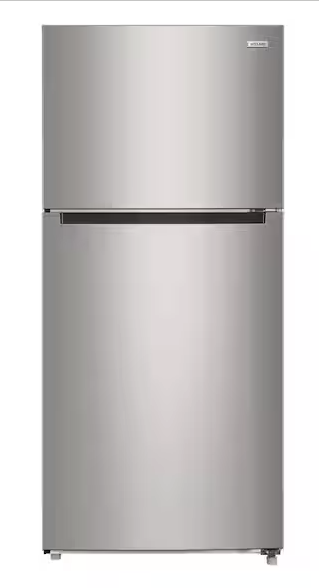 Vissani 18.1 cu. ft. Top Freezer Refrigerator in Fingerprint Resistant Stainless Steel Look, Garage Ready 251312SD972 - MDTF18SSR5 - Scratch & Dent (Moderate)