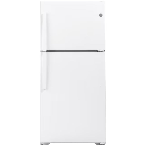 GE® 21.9 Cu. Ft. Garage Ready Top-Freezer Refrigerator in White GE9908 - GTS22KGNRWW - New In Box