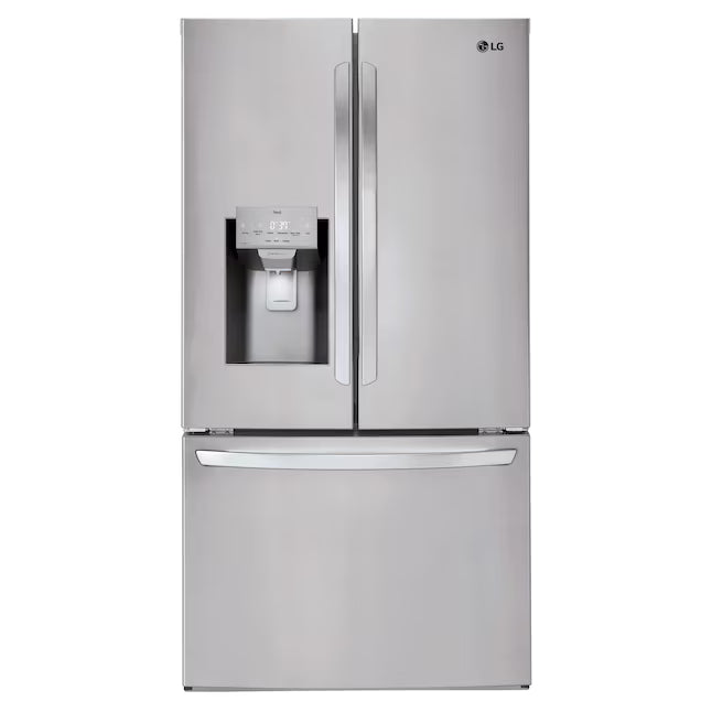 LG 28 cu. ft. 3 Door French Door, Ice and Water with Single Ice Maker in Printproof Stainless Steel LRFS28XBS - Scratch & Dent (Moderate)