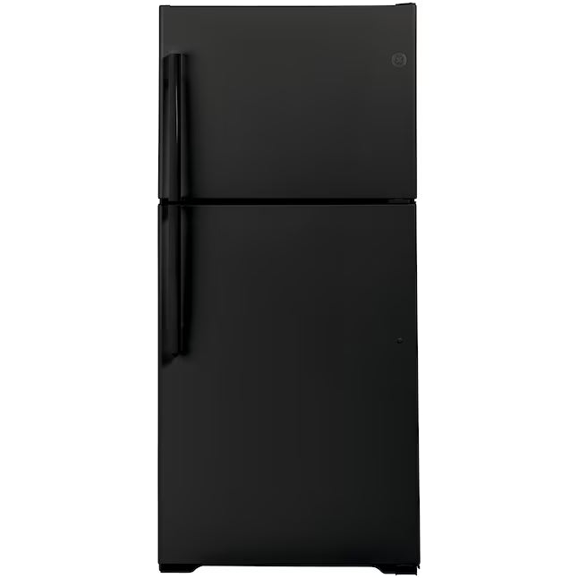 GE® 21.9 Cu. Ft. Garage Ready Top-Freezer Refrigerator in Black GE9913 - GTS22KGNRBB - New In Box