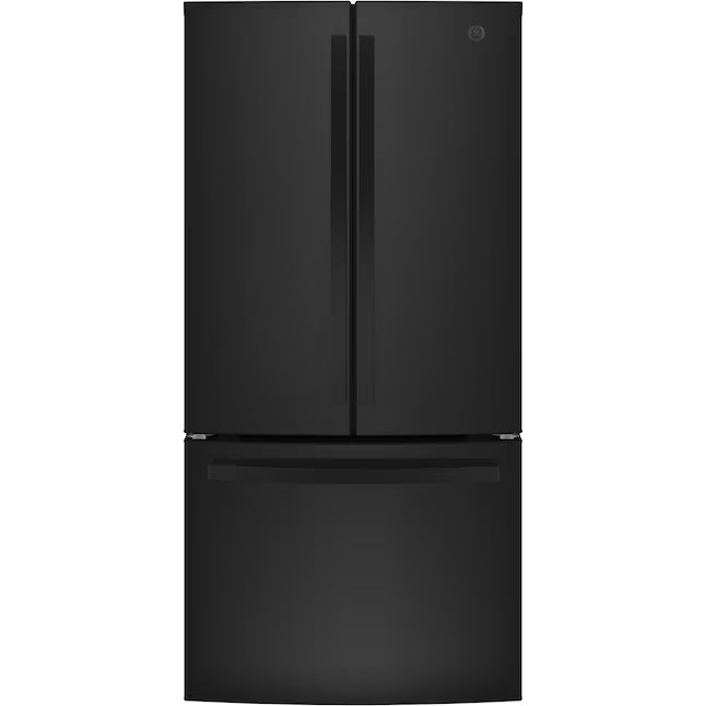 GE 18.6 cu. ft. French Door 33" Inch Wide Refrigerator in Black, Counter Depth ENERGY STAR GWE19JGLBB - Scratch & Dent (Minor)