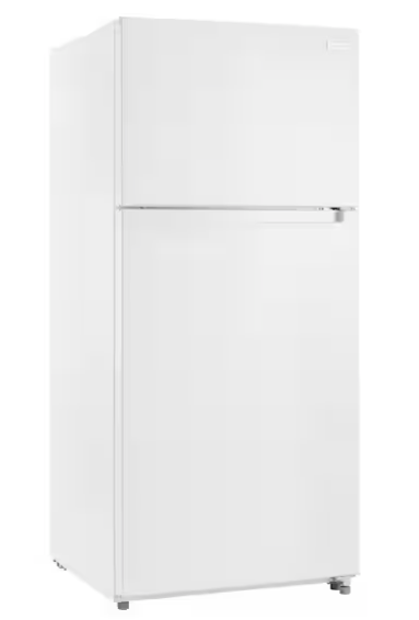 Pictures of Vissani 18 cu. ft. Top Freezer Refrigerator in White with Adjustable Temperature Controls 25SD040 - MDTF18WHR - Scratch & Dent (Moderate) - Neu Appliance Outlet - Discount Appliance Outlet in Austin, Tx