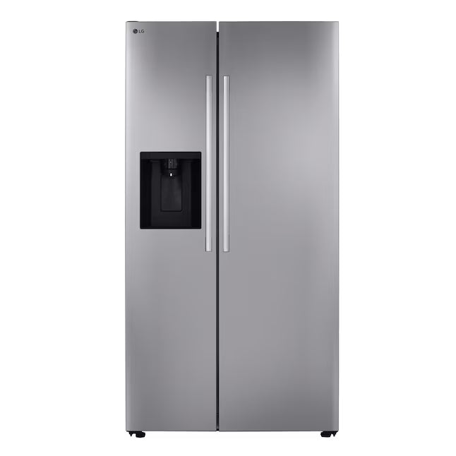 LG 27 cu. ft. Standard-Depth, Side-by-side Refrigerator, with Ice and Water and Bar Handle Design 22137391 - LS27T3230S - Scratch & Dent (Moderate)