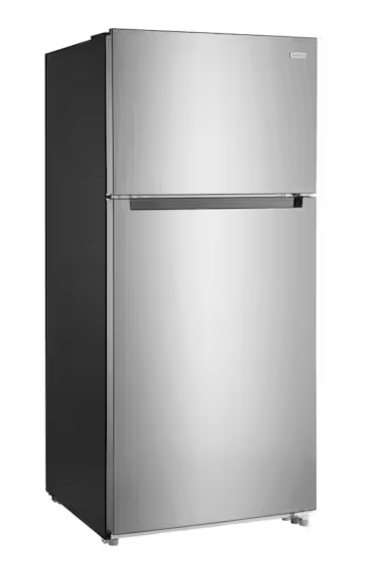 Pictures of Vissani 18 cu. ft. Top Freezer Refrigerator in Stainless Steel, Garage Ready 25SD117 - MDTF18SSR - Scratch & Dent (Moderate) - Neu Appliance Outlet - Discount Appliance Outlet in Austin, Tx