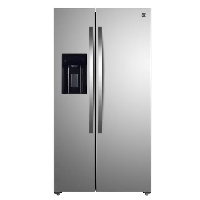 Kenmore 20-cu ft Counter-Depth Side-by-Side Refrigerator with Ice Maker,Water and Ice Dispenser ENERGY STAR Certified 22137396 - 897.51805320 - Scratch & Dent (Minor)