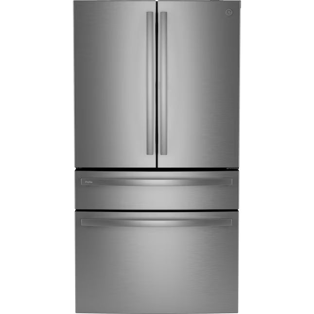 GE 23.2 cu. ft. Counter-Depth Fingerprint Resistant 4-Door French-Door Refrigerator w/ Dual-Dispense AutoFill Pitcher 31133SD135 - PJE23BYWFS - Scratch & Dent (MInor)