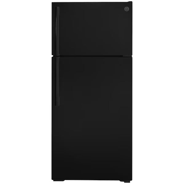 GE® 16.6 Cu. Ft. Top-Freezer Refrigerator in Black GE9914 - GTS17DTNRBB - New In Box