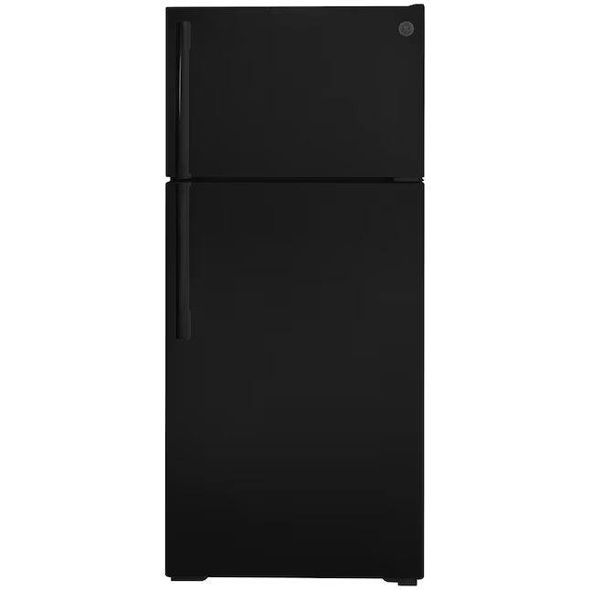 GE® 16.6 Cu. Ft. Top-Freezer Refrigerator in Black GE9914 - GTS17DTNRBB - New In Box