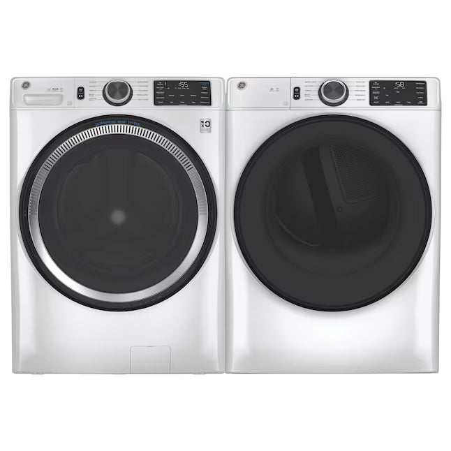GE ENERGY STAR 4.8 cu. ft. Capacity Smart Front Load Washer with UltraFresh Vent System GFW550SSNWW - New in Box and GE ENERGY STAR 7.8 cu. ft. Smart Front Load Electric Dryer with Sensor Dry GE9866E - GFD55ESSNWW - New in Box