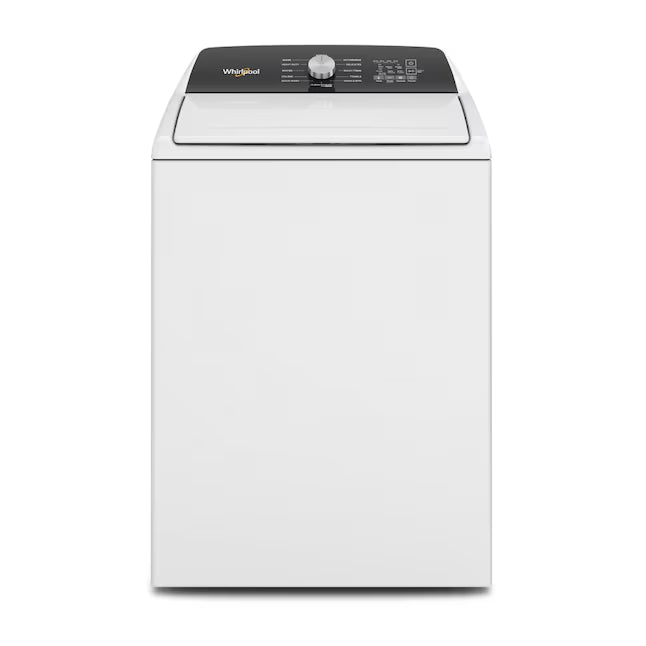 Whirlpool White Top Load 4.6 Cu. Ft. Washer with Built-In Faucet WTW5010LW - Scratch & Dent (Minor) and Whirlpool White Electric 7.0 Cu. Ft. Dryer with Moisture Sensing 16201 - WED5010LW - Scratch and Dent (Minor)