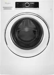 Whirlpool 2.3 Cu. Ft. High Efficiency Stackable Front Load Washer with Detergent Dosing Aid in White 31131SD42 - WFW5090JW - Scratch & Dent (Minor)