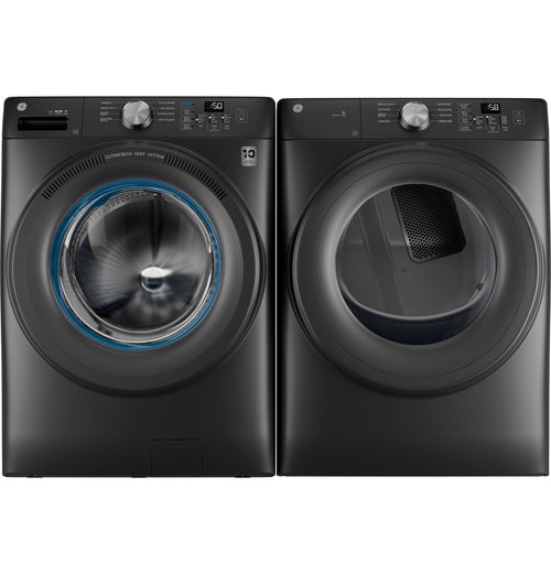 Pictures of GE® ENERGY STAR® 4.6 cu. ft. Capacity Smart Front Load Washer with UltraFresh Vent System with OdorBlock™ GFW350SPYDS - New In Box and GE® ENERGY STAR® 7.8 cu. ft. Capacity Smart Front Load Electric Dryer GES9933E - GFD35ESPYDS - New In Box - Neu Appliance Outlet - Discount Appliance Outlet in Austin, Tx