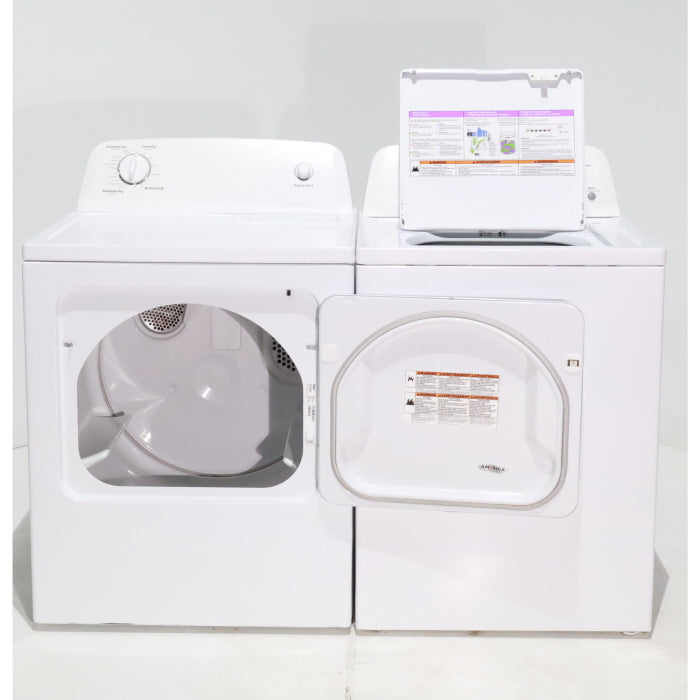 Roper 3.6 cu. ft. Top Load Washing Machine with Status Indicator Lights and 6.5 cu. ft. Electric Dryer with Wrinkle Prevent - Certified Refurbished