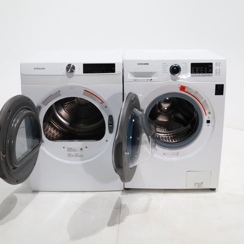Pictures of 24 in. Samsung 2.2 cu. ft. Front Load Washing Machine with Steam and 4.0 cu. ft. Frontload Electric Dryer with AI Smart Dial - Scratch & Dent - Minor - Neu Appliance Outlet - Discount Appliance Outlet in Austin, Tx