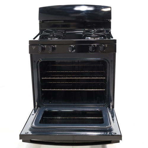 Pictures of Black GE 4.8 cu. ft. 4 Burner Freestanding Gas Range with Broiler Drawer - Certified Refurbished - Neu Appliance Outlet - Discount Appliance Outlet in Austin, Tx