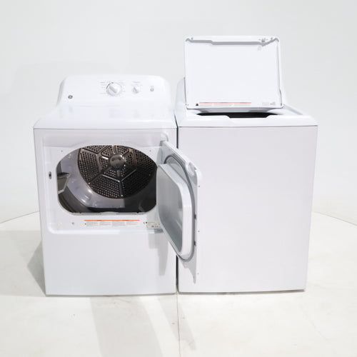 Pictures of GE 3.8 cu. ft. Top Load Washer with Heavy-Duty Agitator and 6.2 cu. ft. Electric Dryer with 120 ft Venting - Certified Refurbished - Neu Appliance Outlet - Discount Appliance Outlet in Austin, Tx