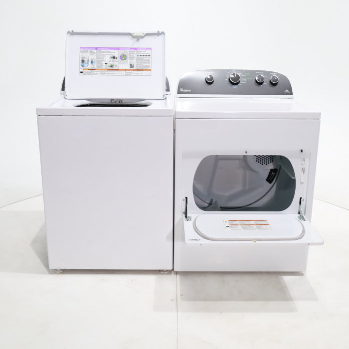 Pictures of ENERGY STAR 3.8 cu ft Whirlpool Top-Load Washing Machine with Low-Profile Impeller and 7.0 cu ft Whirlpool Electric Dryer with Hamper Door - Certified Refurbished - Neu Appliance Outlet - Discount Appliance Outlet in Austin, Tx