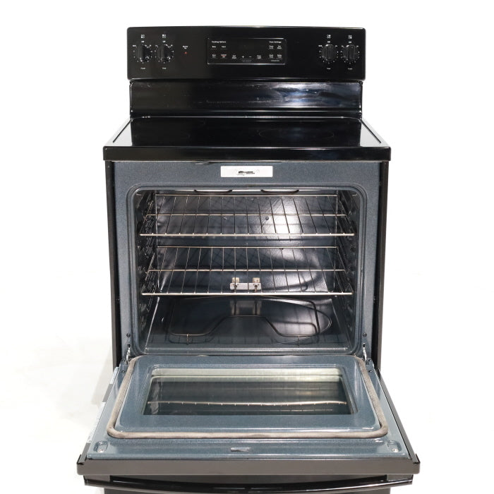 Pictures of Black GE 5.3 cu. ft. 4 Heating Element Freestanding Electric Range with with Black Ceramic Glass Cooktop - Certified Refurbished - Neu Appliance Outlet - Discount Appliance Outlet in Austin, Tx