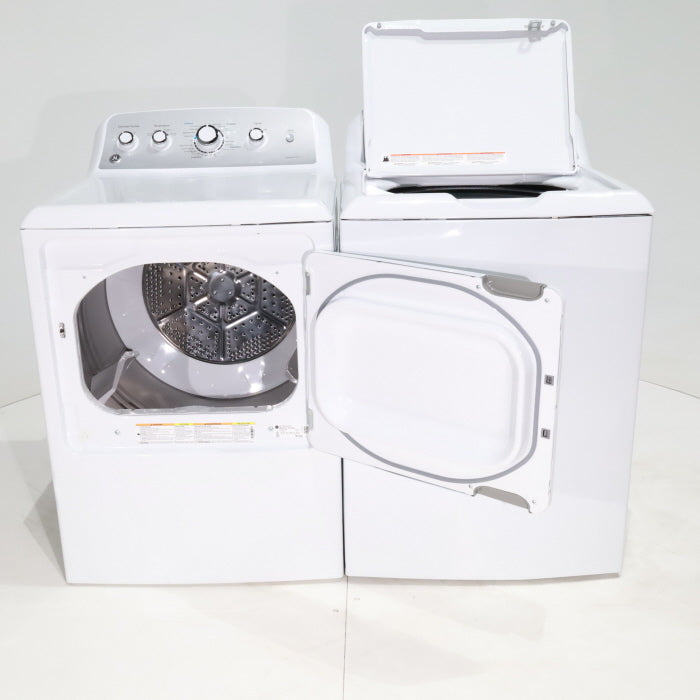 Pictures of ENERGY STAR GE 4.6 cu. ft. Top Load Washing Machine with Stainless Steel Basket and 7.2 cu. ft. Electric Dryer with HE Sensor Dry - Certified Refurbished - Neu Appliance Outlet - Discount Appliance Outlet in Austin, Tx