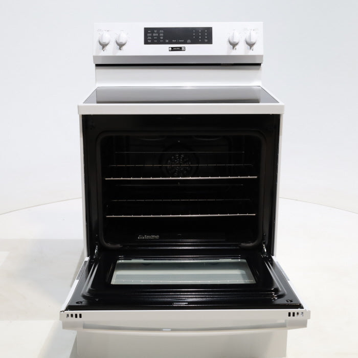 Pictures of White GE 5.0 cu. ft. 5 Heating Element Freestanding Electric Range with No Preheat Air Fry - Scratch & Dent - Moderate - Neu Appliance Outlet - Discount Appliance Outlet in Austin, Tx