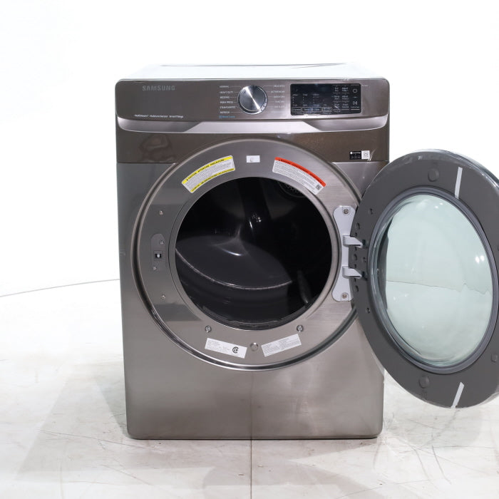 Pictures of Platinum Samsung 7.5 cu. ft. Front Load Electric Dryer with Steam- Scratch & Dent - Moderate - Neu Appliance Outlet - Discount Appliance Outlet in Austin, Tx