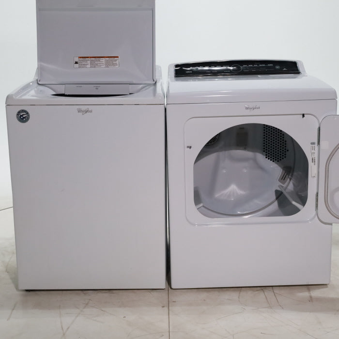 Pictures of Whirlpool HE Top Load ENERGY STAR 4.8 cu ft Capacity Washing Machine with Adaptive Wash Technology and Whirlpool 7 cu ft Electric Dryer with AccuDry Sensor Drying System - Certified Refurbished - Neu Appliance Outlet - Discount Appliance Outlet in Austin, Tx