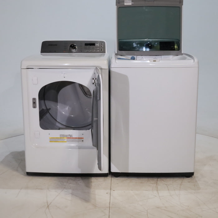 Pictures of ENERGY STAR Samsung 4.5 cu. ft. Top Load Washing Machine with Deep Fill and 7.3 cu. ft. Electric Dryer with Smart Care - Scratch & Dent - Minor - Neu Appliance Outlet - Discount Appliance Outlet in Austin, Tx