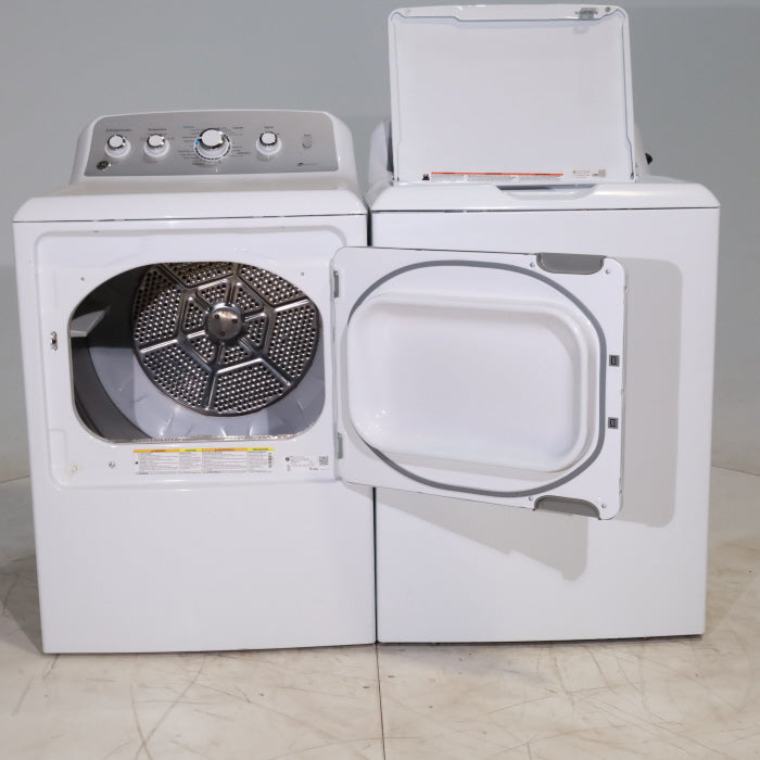 Pictures of ENERGY STAR GE. 4.2 cu. ft. Top Load Washing Machine with Stain Removal Guide and HE GE 7.2 cu. ft. Electric Dryer with HE Sensor Dry - Certified Refurbished - Neu Appliance Outlet - Discount Appliance Outlet in Austin, Tx