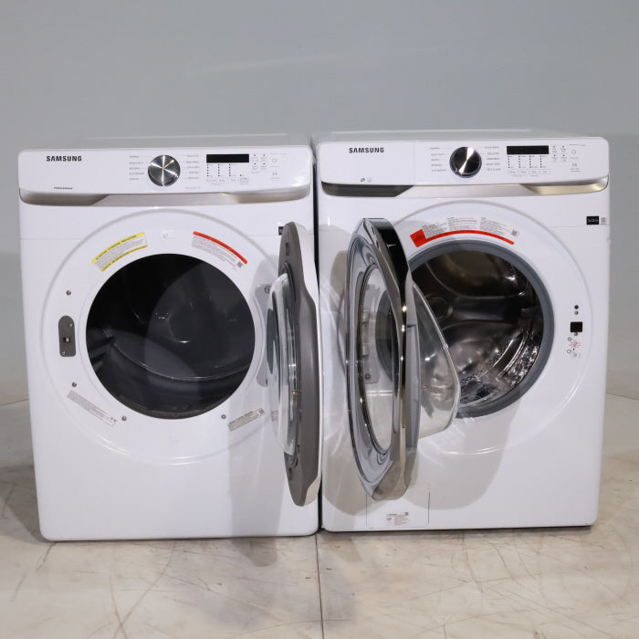 Pictures of ENERGY STAR Samsung 4.5 cu. ft. Front Load Washer with Vibration Reduction and Samsung 7.5 cu. ft. Front Load Gas with Sensor Dry and Interior Drum Light- Scratch & Dent - Minor - Neu Appliance Outlet - Discount Appliance Outlet in Austin, Tx